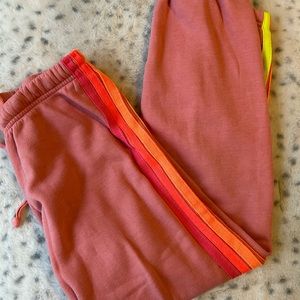 Aviator Nation pink neon sweatpants